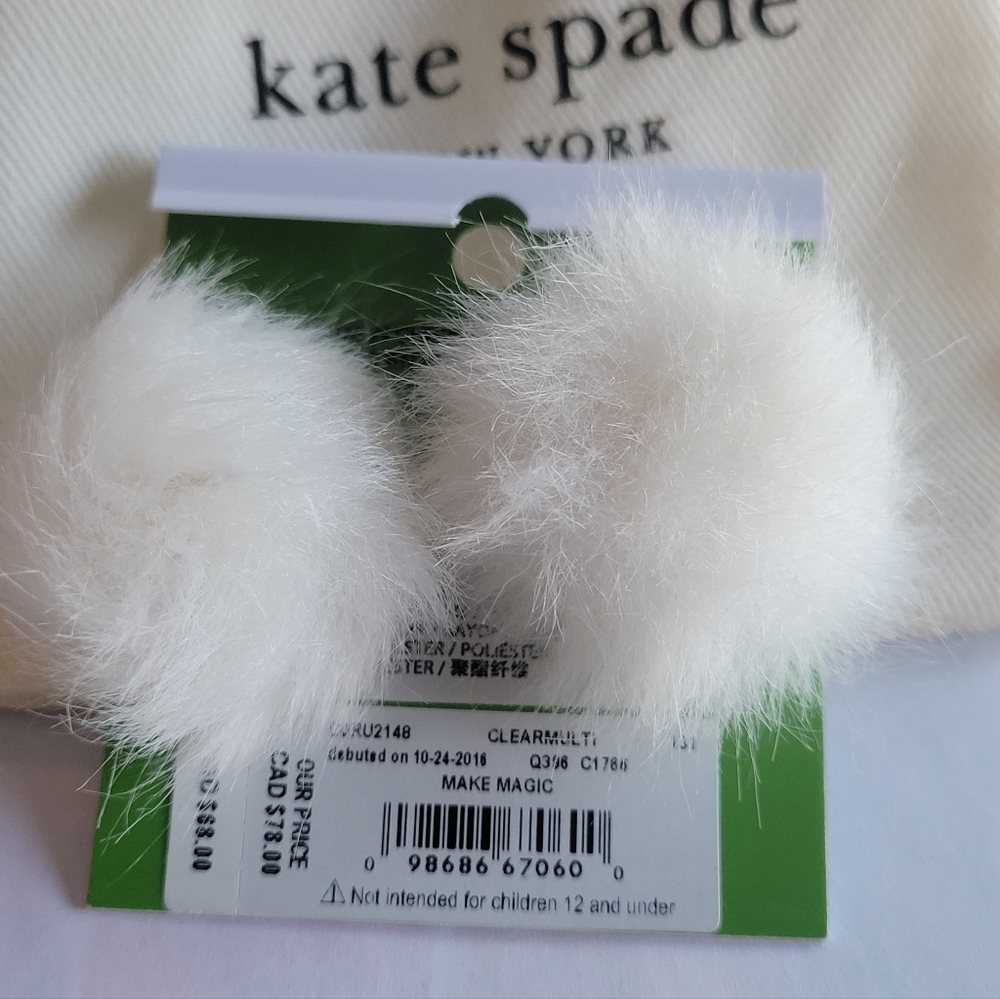 kate spade pink and silver bunny stud earrings - Picture 8 of 8